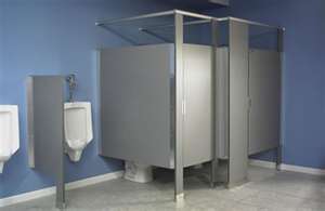 Bathroom Dividers on Commercial Restroom Toilet Partitions And Urinal Screens